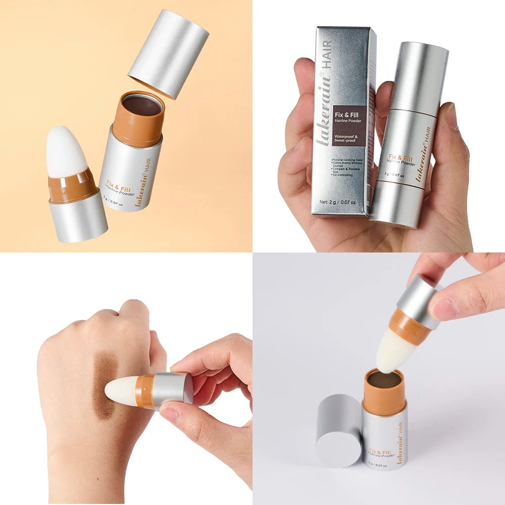 Waterproof Hairline & Root Concealer Pen – Instant Grey Coverage with Easy Blend Powder Stick for Normal Hair Beauty World Shop