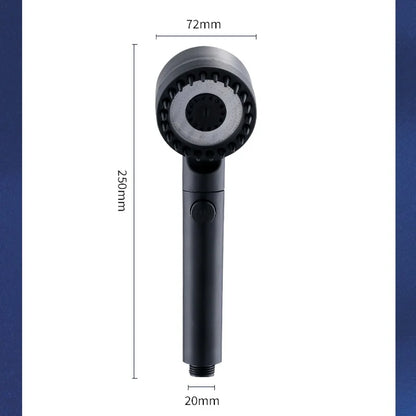 High Pressurized Filter Shower Head 3-mode Adjustable Spray with Massage Brush Rain Faucet Bathroom Accessories Beauty World Shop