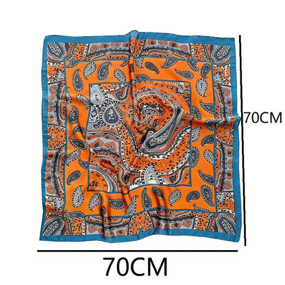 Luxury Silk Scarf Neckerchief Women's Silk Square Scarf Purse Scarf for Women Designer Silk Headscarf SJ01 Beauty World Shop