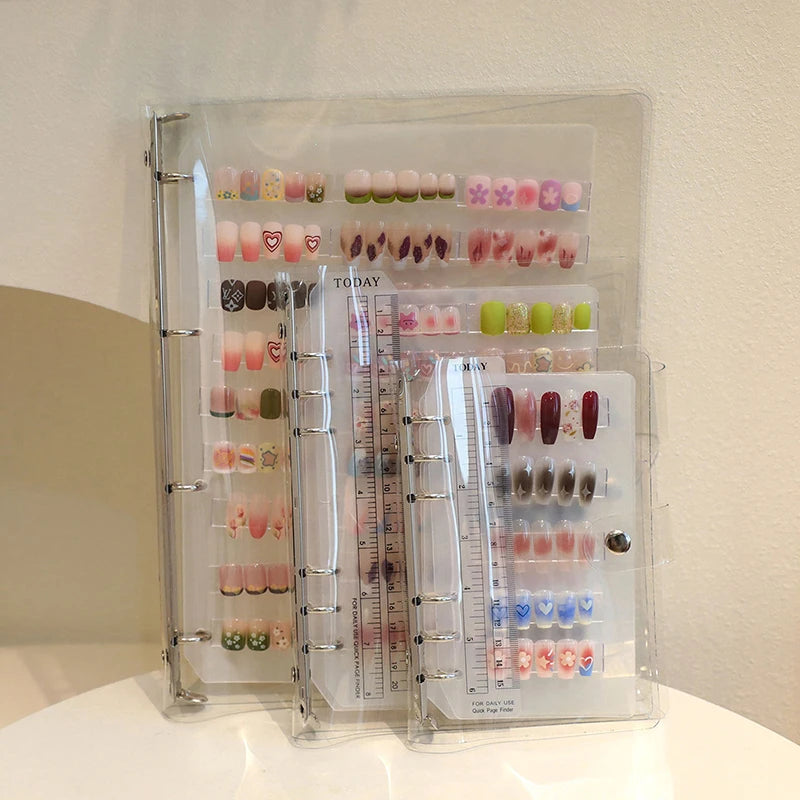 Nail Art Piece Storage Book Large Capacity Exhibition Photo Album Card Clip Display Board DIY Simple Album Storage Book Beauty World Shop
