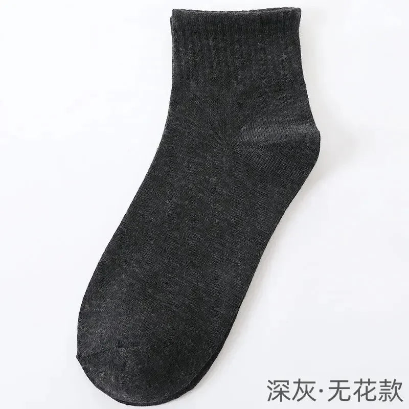 Men's Mid-Calf Cotton Socks 10/5/3 Pairs | Soft Breathable All-Season Crew Socks Solid Color for Daily Work, Sports &Casual Wear Beauty World Shop