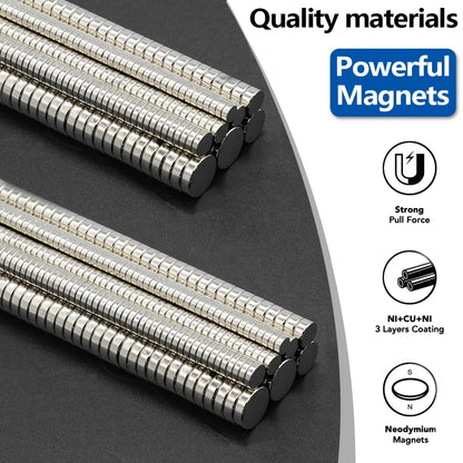 Powerful Neodymium Magnet N35 NdfeB Permanent Magnetic imanes Round Super Strong Fridge Magnets DIY 2/4/5/6/8/10x2/3mm Beauty World Shop