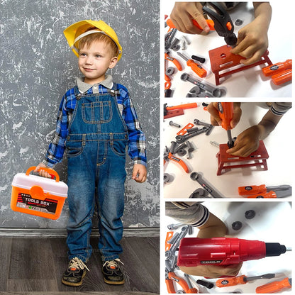 Kids Pretend Tools Kit 38/41/42 PCS Role Play Repair Construction Tool Kit Educational Learning Toys for ToddlersBoys Girls Gift Beauty Fashion