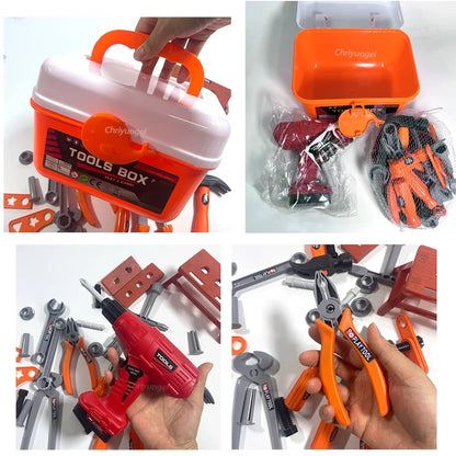 Kids Pretend Tools Kit 38/41/42 PCS Role Play Repair Construction Tool Kit Educational Learning Toys for ToddlersBoys Girls Gift Beauty Fashion