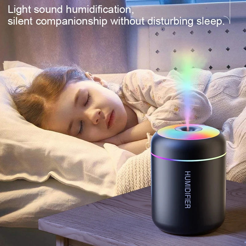 HOMEFISHMini Air Humidifier Usb Aroma Diffuser Essential Oil Purifier Cool Mist Sprayer  Home BedroomLED Desktop humidificador Beauty World Shop
