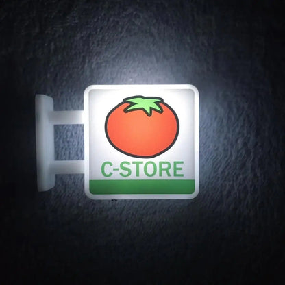 Hot Convenience Store Fridge Magnet Miniature Model Magnetic Attraction Decorate Night Light Atmosphere Light Glowing Signboard Beauty World Shop