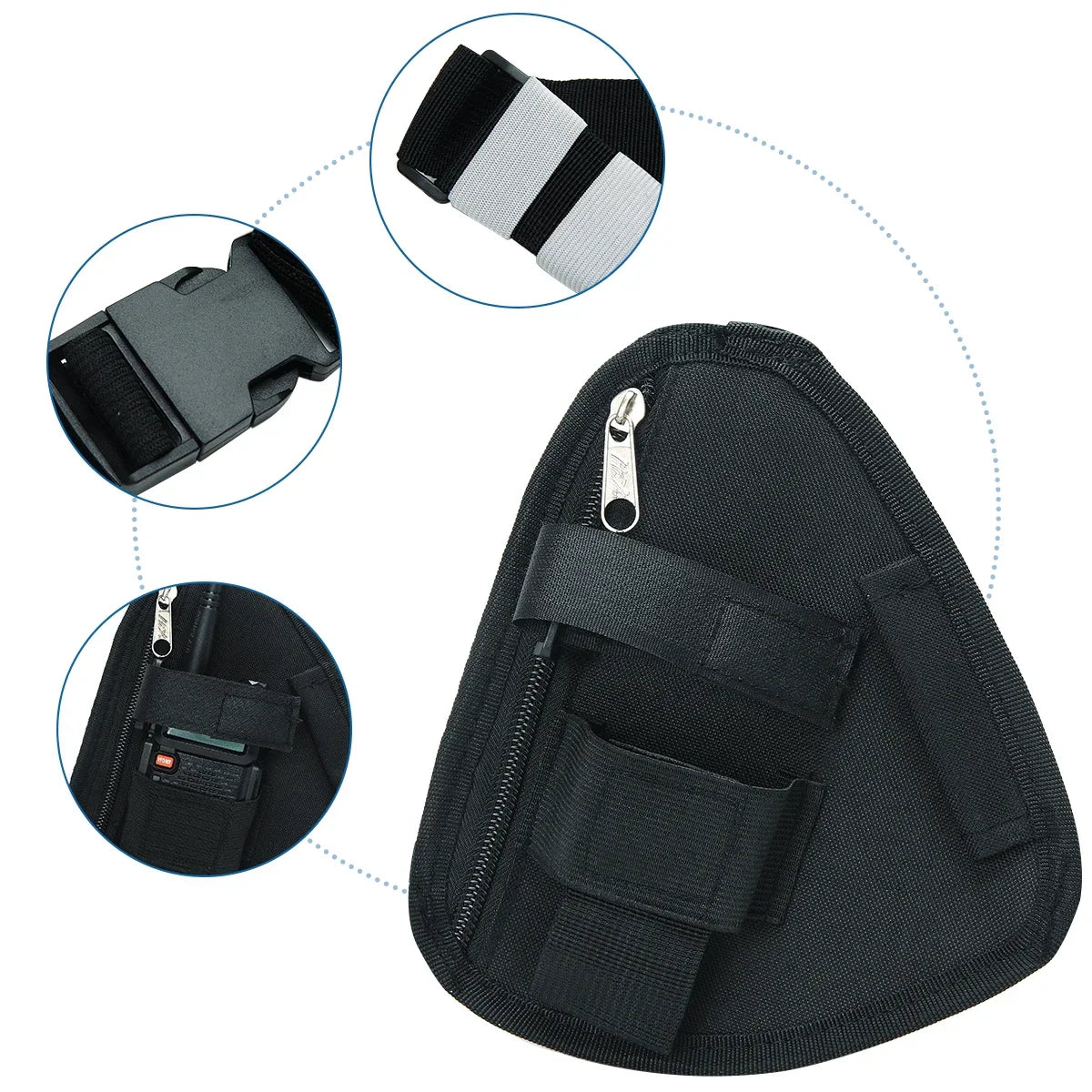 Walkie Talkie Chest Harness Shoulder Radio Holster Pack Adjustable Pouch Holster For Baofeng UV-5R UV-21 PRO Quansheng UV-K5 K6 Beauty Trend Shop