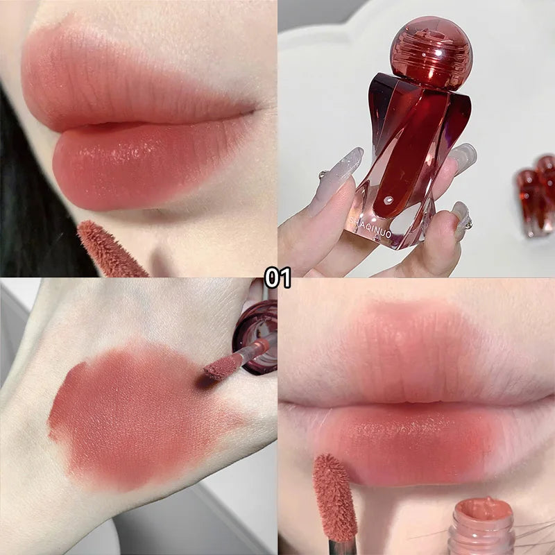 Artistic Soft Mist Mousse Lip Glaze Velvet Matte Lipstick Holding Makeup Not Easy to Sticky Cosmetics Lipstick Beauty Trend Shop