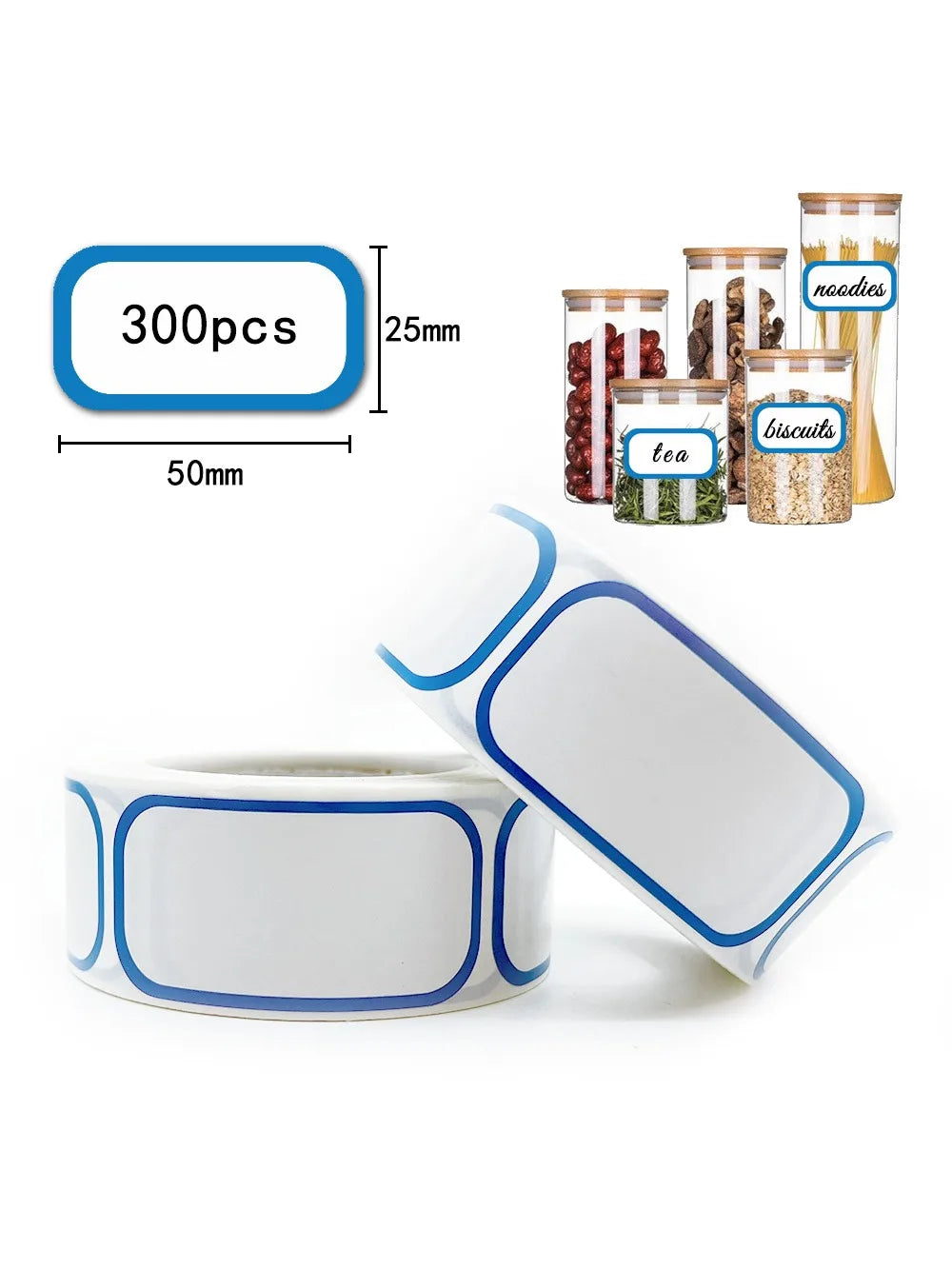 300Pcs Removable Freezer Labels, 1 X 2 Inch Food Storage Stickers, Self-Adhesive Date Labels DIY Handmade Stickers Bottle Pack Beauty World Shop