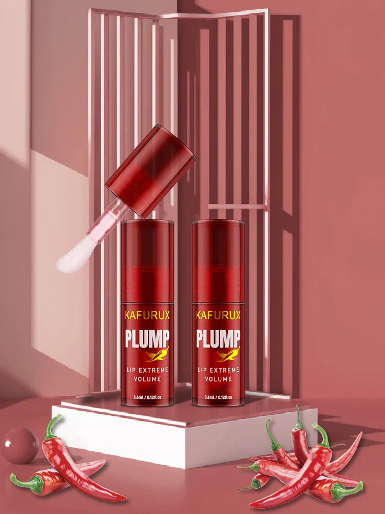 1PC Chili Pepper Lip Plumper Oil Long Lasting Moisturizing Lip Gloss Serum Instant Volumising  Essence Oil Lip Makeup for Women Beauty Trend Shop