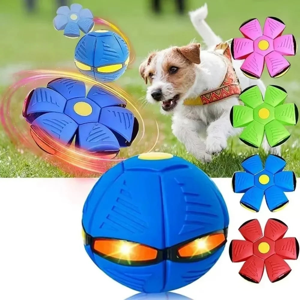 Flying Saucer Bouncing Ball Is A Durable Elastic and Fun Dog Pet Toy Suitable for Outdoor Activities and Exercise Beauty World Shop