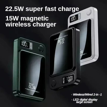 Lenovo 2026 200000mAh Magnetic Wireless Power Bank Portable Fast Charger For Magsafe Auxiliary Battery For iphone Huawei Samsung Beauty World Shop