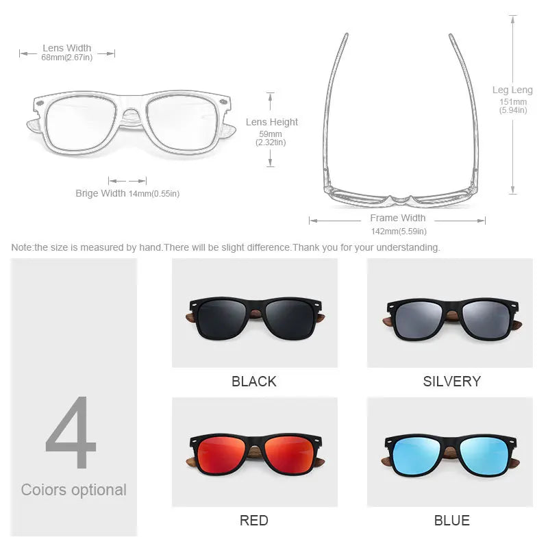 Oi Wood Brand Natural Wooden Sunglasses Men Polarized Fashion Sun Glasses Original Wood Oculos De Sol Masculino New TR90 Frames Beauty World Shop