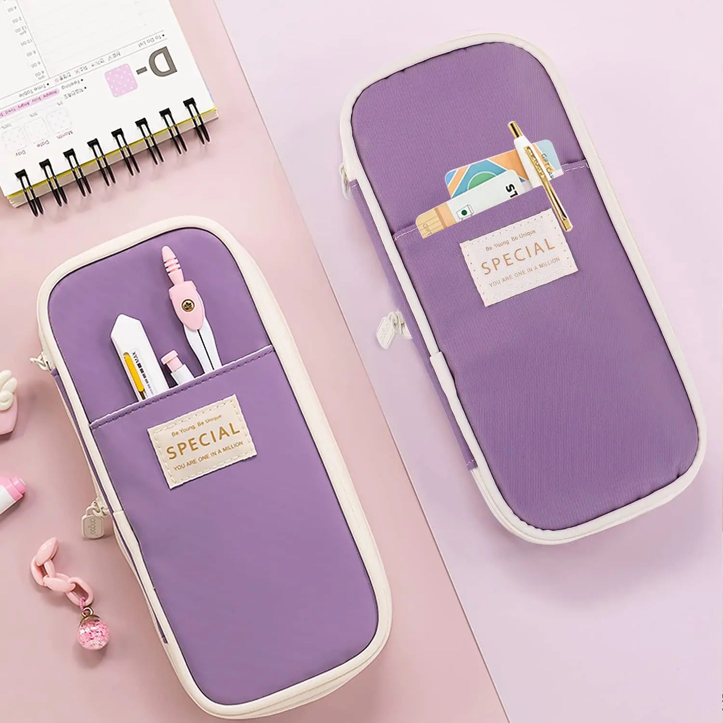 Kawaii Pencil Cases Large Capacity Pencil Bag Pouch Holder Box for Girls Office Students Organizer School Stationery Supplies Beauty World Shop