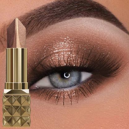 Two color Eye Shadow Stick Velvet Shimmer Eye Makeup Durable Waterproof Eyeshadow &Lipstick Glitter Contour,Highlight for Women Beauty Trend Shop