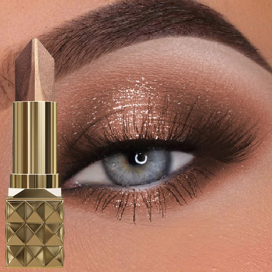 Two color Eye Shadow Stick Velvet Shimmer Eye Makeup Durable Waterproof Eyeshadow &Lipstick Glitter Contour,Highlight for Women Beauty Trend Shop