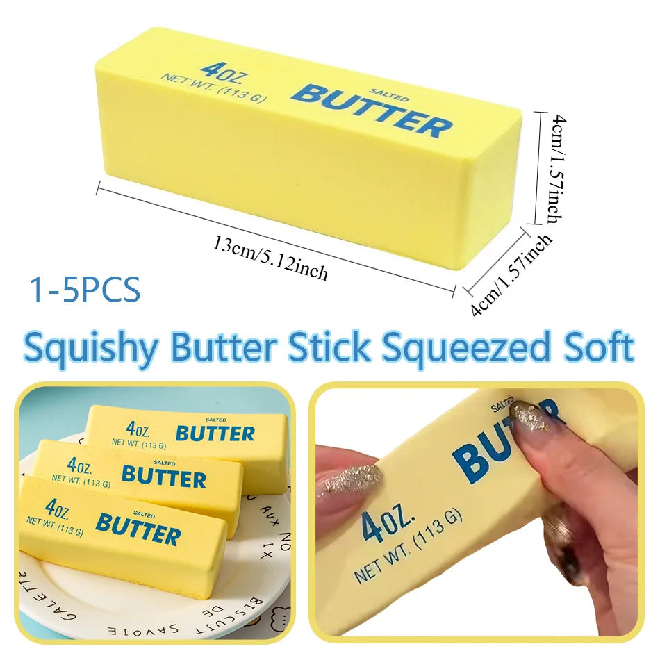 Squishy Butter Stick Squeezed Soft, Suitable for Children and Adults, Suitable for Parties, Games, Festivals, and Christmas Gift Beauty World Shop