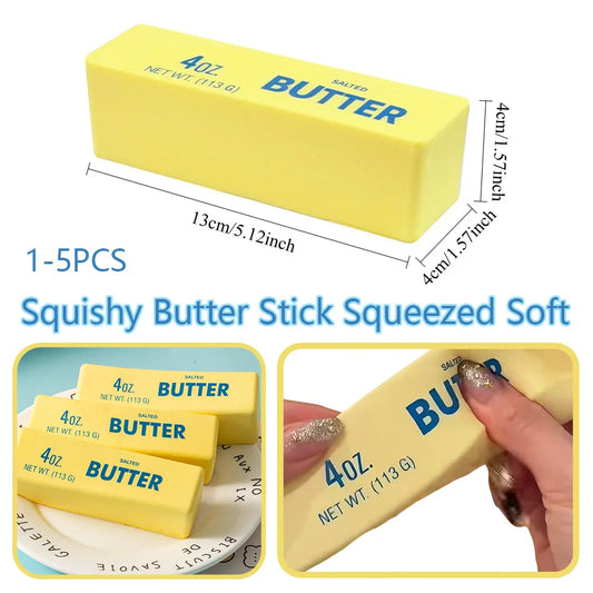 Squishy Butter Stick Squeezed Soft, Suitable for Children and Adults, Suitable for Parties, Games, Festivals, and Christmas Gift Beauty World Shop
