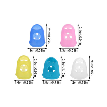 Guitar Fingertip Protectors 10 PCS Silicone Finger Guards 5 Sizes Beauty World Shop