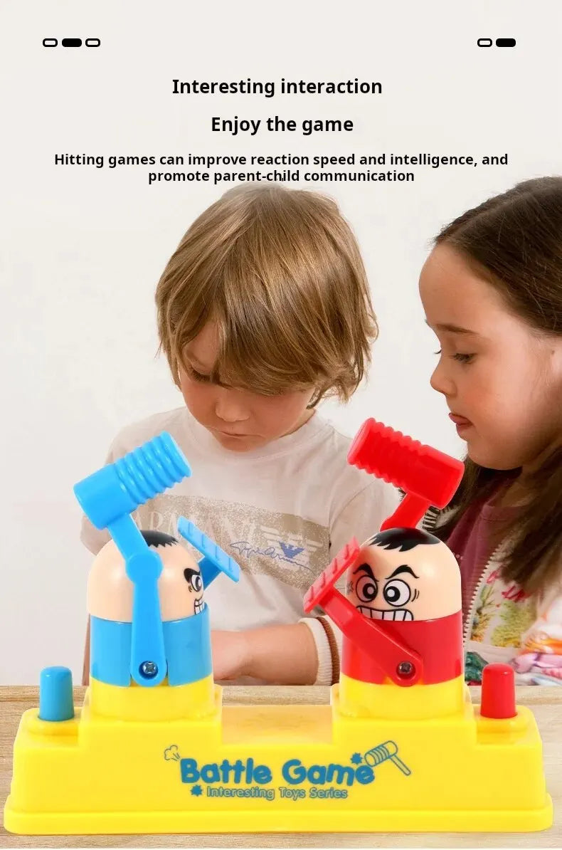 Mini Children's Head Knocking Little Man Fighting Red and Blue Attack and Defense Twin Parent Child Finger Fighting Game Machine Beauty Fashion