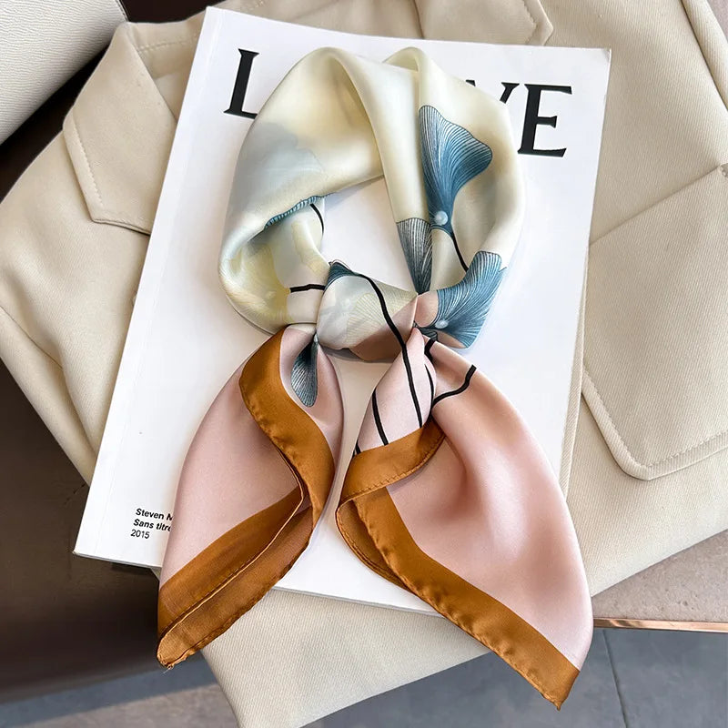 2025 New Fashion Luxury Printed Square Shawl Women 70x70cm Pashmina Silk Scarf Neck Headband Bandana Beauty World Shop