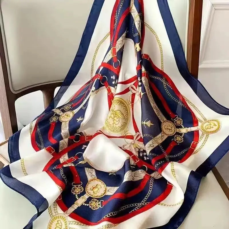 Silky 68x68cm Square Scarf – Stylish & Soft, Multipurpose Head Cover & Elegant Neck Wrap Stylish Print, Silky Soft & Versatile Beauty World Shop