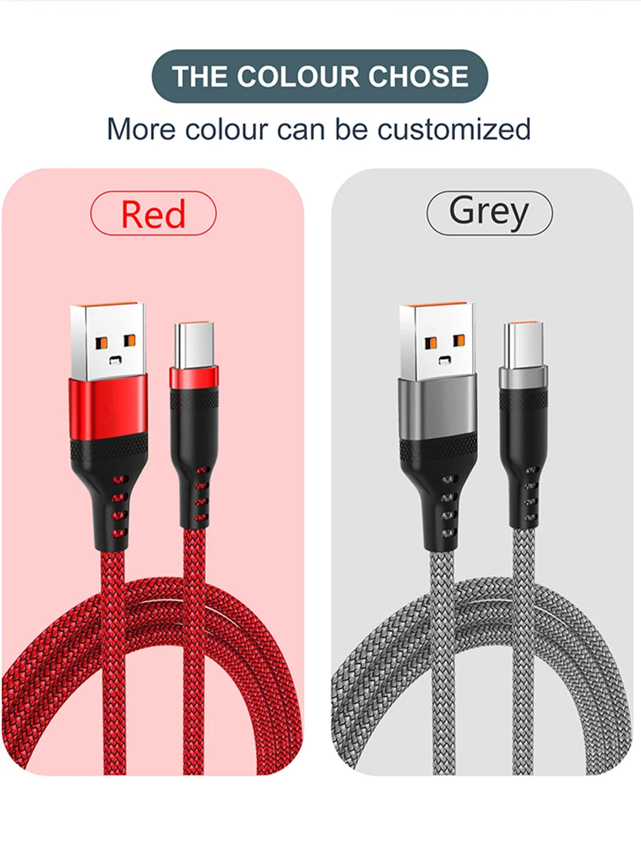 USB TYPE C Cable 5A Super Fast Charge Cable for iPhone 15 16 17 Full range Huawei Samsung oppo oneplus Universal USB C Extension Beauty World Shop
