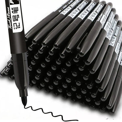6-20PCs/Set PermanentMarker Pen Fine Point Waterproof Markers Thin Nib Crude Nib Black Blue Red Ink 1.5mm Fine Color Marker Pens Beauty World Shop