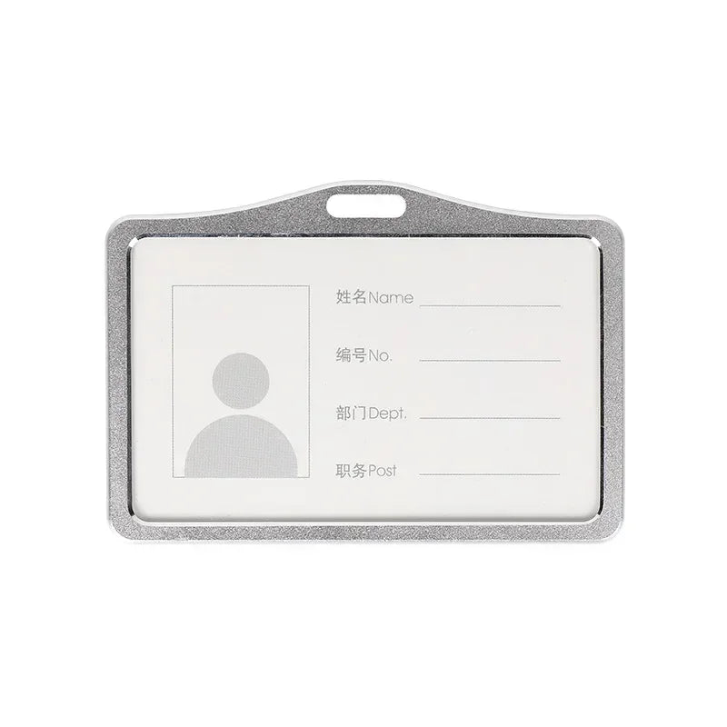 1 Pcs Aluminum Alloy Card Cover Case Bank Business Work Card Holder with ABS Retractable Badge Reel Credit ID Card Badge Bag Beauty World Shop