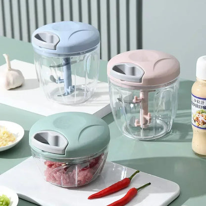 Crusher Vegetable Onion Cutter Kitchen Cooking Accessories 500/900ML Manual Meat Mincer Garlic Chopper Rotate GarlicPress Beauty World Shop