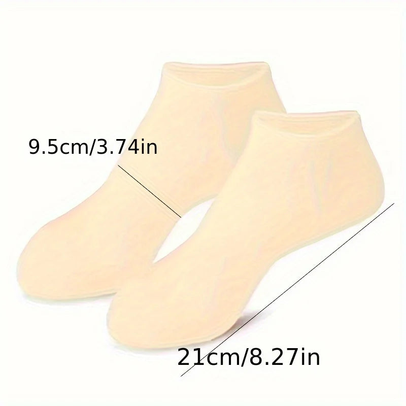 2 Pack Silicone Elastic Moisturizing Foot Socks, Spa Massage Moisturizing Gel Socks for Dry Cracked Feet, Foot Care Socks Tools Beauty World Shop