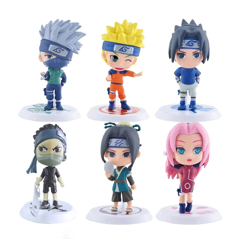 Hot 12pcs/set Anime Figure Naruto Shippuden Hinata Sasuke Itachi Kakashi Gaara Action Figure Q Version PVC Figures Toys Gift Beauty World Shop