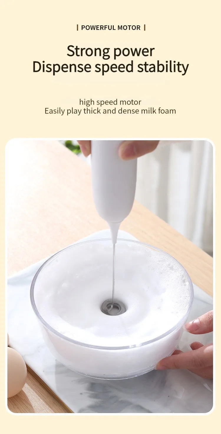 1PC Battery Model Handheld Egg Beater Froth Mixer Kitchen Automatic Coffee Milk Foaming Mixer Kitchen Whisk Tools Beauty World Shop