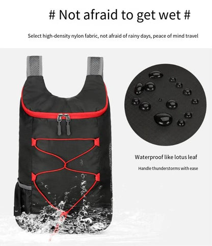 Multifunctional Outdoor Folding Backpack High Density Lightweight Waterproof Nylon Fabric Sports Bag for Camping Hiking Travel Beauty World Shop