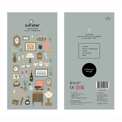 Korean Import Suatelier Travel Home Life Study Friend Stickers Scrapbooking Diy Journaling Diary Stationery Sticker School Gift Beauty World Shop