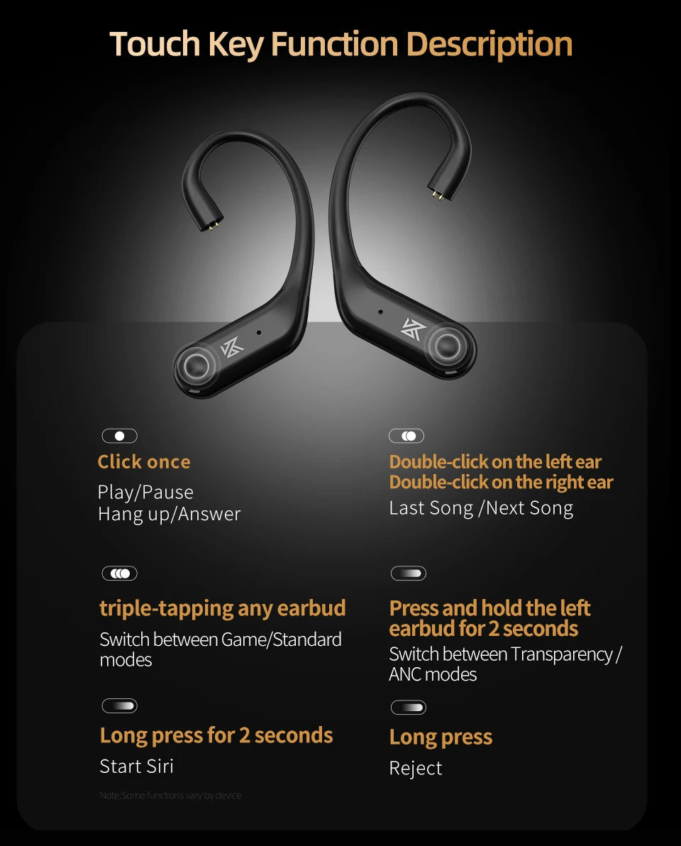 KZ AN01 Wireless Bluetooth 5.4 Cable Ear Hook With Charging Case For KZ Castor PRO PR2 PR3 ZSXPRO ZVXPRO Krila