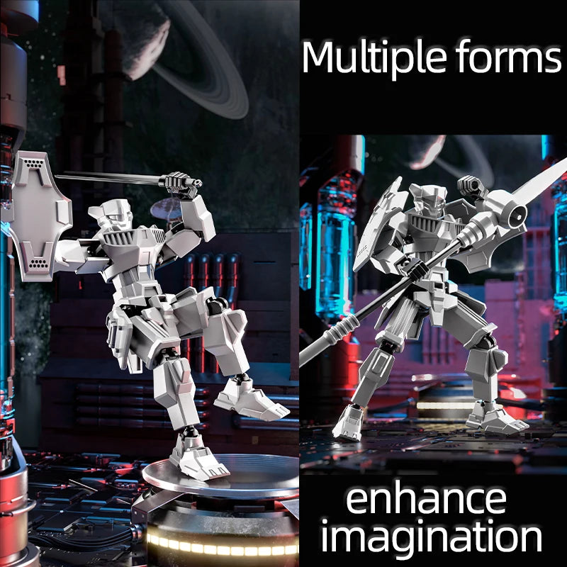 Multi-Jointed Movable Shapeshift Robot Warrior 3D Printed Knight Mannequin Dummy Toys Kids Adults Parent-children Games gifts Beauty World Shop