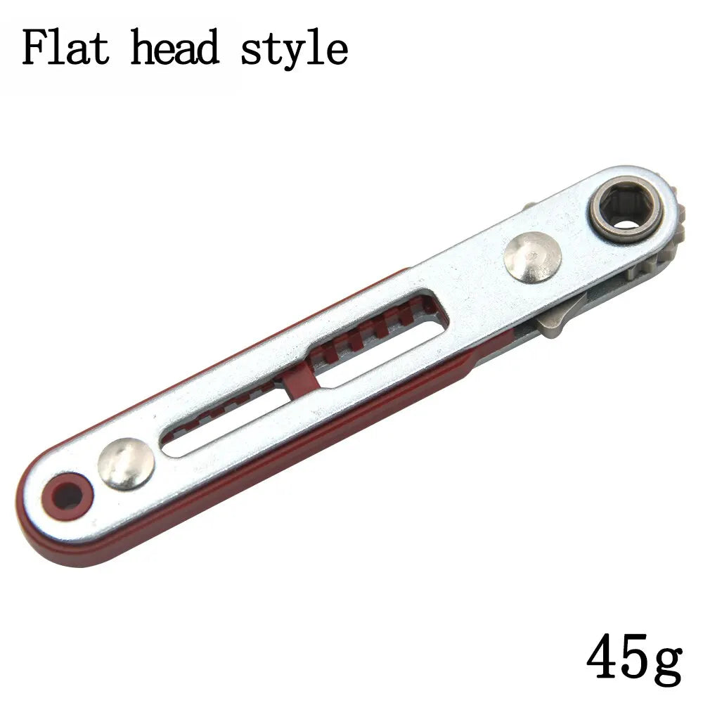 Multifunctional Bidirectional Forward and Reverse Ratchet Screwdriver Elbow Flat Head Wrench Cross Screwdriver Slotted Tool Beauty World Shop