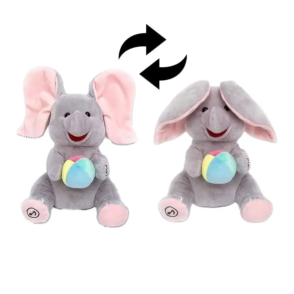 Hide-And-Seek Elephant Plush Toy Baby Interactive Singing Musical Toy For Soothing Children Head Up Training Toys Children Gift Beauty World Shop