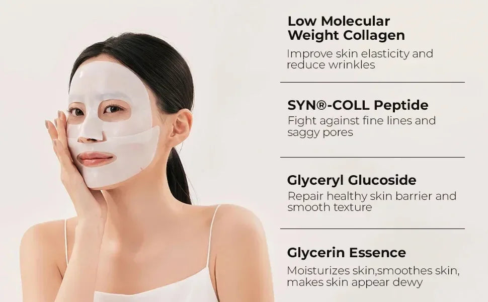 Deep Collagen Anti Wrinkle Lifting Mask Collagen Face Mask Overnight, Deep Collagen Mask for Lifting Firming Moisturizing(5Pack) Beauty Trend Shop