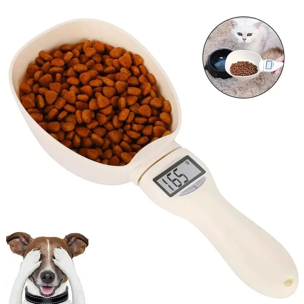 Pet Food Measuring Scoop Electronic Dog Cat Food Measuring Cup Digital Spoon Scale Kitchen Food Scale with LED Display Beauty World Shop