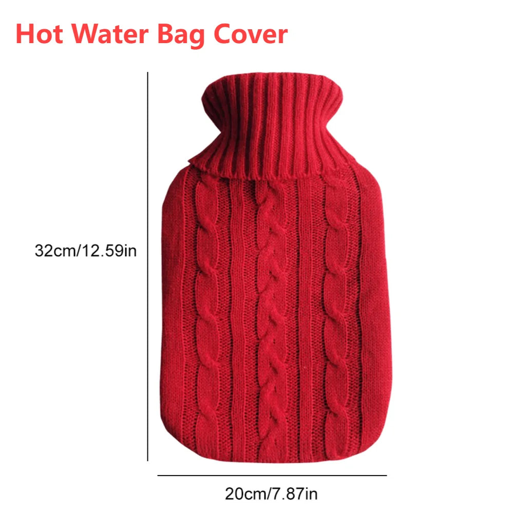 2L Hot Water Bottle Cover Rubber Hot Water Bags Winter Plush Hand & Feet Warmer Explosion-Proof Water Bottle Cover For Hot Water Beauty World Shop