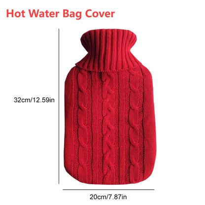 2L Hot Water Bottle Cover Rubber Hot Water Bags Winter Plush Hand & Feet Warmer Explosion-Proof Water Bottle Cover For Hot Water Beauty World Shop
