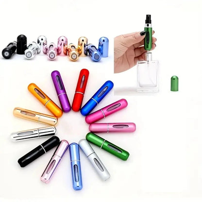 Portable Mini Travel High-end Perfume Bottle Base Refill Bottle Straight Charging Small Sample Perfume Aluminum Material Beauty Fashion