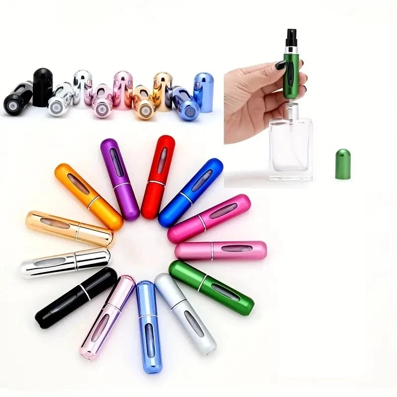 Portable Mini Travel High-end Perfume Bottle Base Refill Bottle Straight Charging Small Sample Perfume Aluminum Material Beauty World Shop