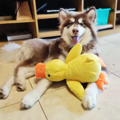 Cute dog Toy Stomping Duck Bite Resistant Grinding Teeth Cleaning Large Dog Interactive Entertainment Puppy Boredom Plush Toy Beauty World Shop