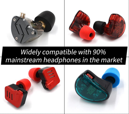 KZ 3Pair(6pcs) Noise Isolating Comfortble Memory Foam Ear Tips Ear Pads Earbuds For In Earphone For KZ Headphones ZSX EDXPro PR3