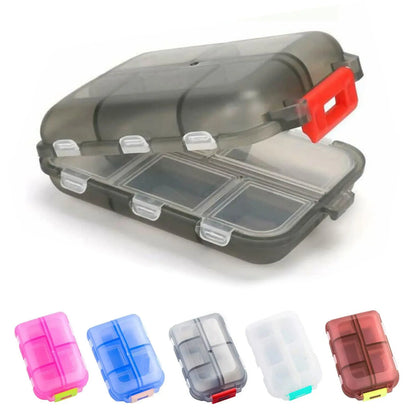 10 Grids Pill Case, Portable Small Weekly Travel Pill Organizer, Portable Pocket Pill Box Pill Container Beauty World Shop