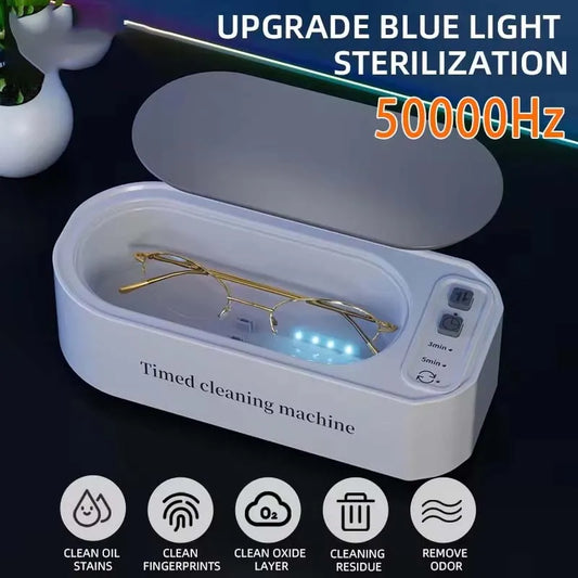 2026 Ultrasonic Glasses Cleaner 50KHz Contact Lens Cleaner Household Timer Jewelry Toothbrush Cleaner Brush Dentures New Beauty World Shop