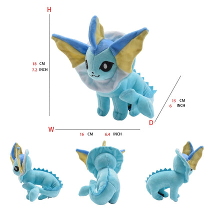Eevee Evolution Sylveon Flareon Jolteon Umbreon Vaporeon Pikachu Stuffed Animal Soft Dolls Kids Baby Gift Beauty World Shop